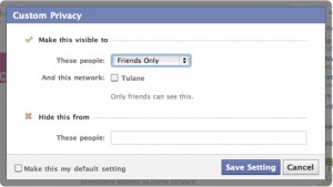 Facebook Privacy Setting