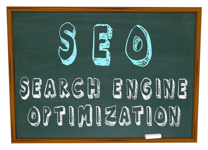 SEO Search Engine Optimization - Words on Chalkboard