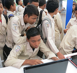 Image of Indonesian Students Using a Laptop