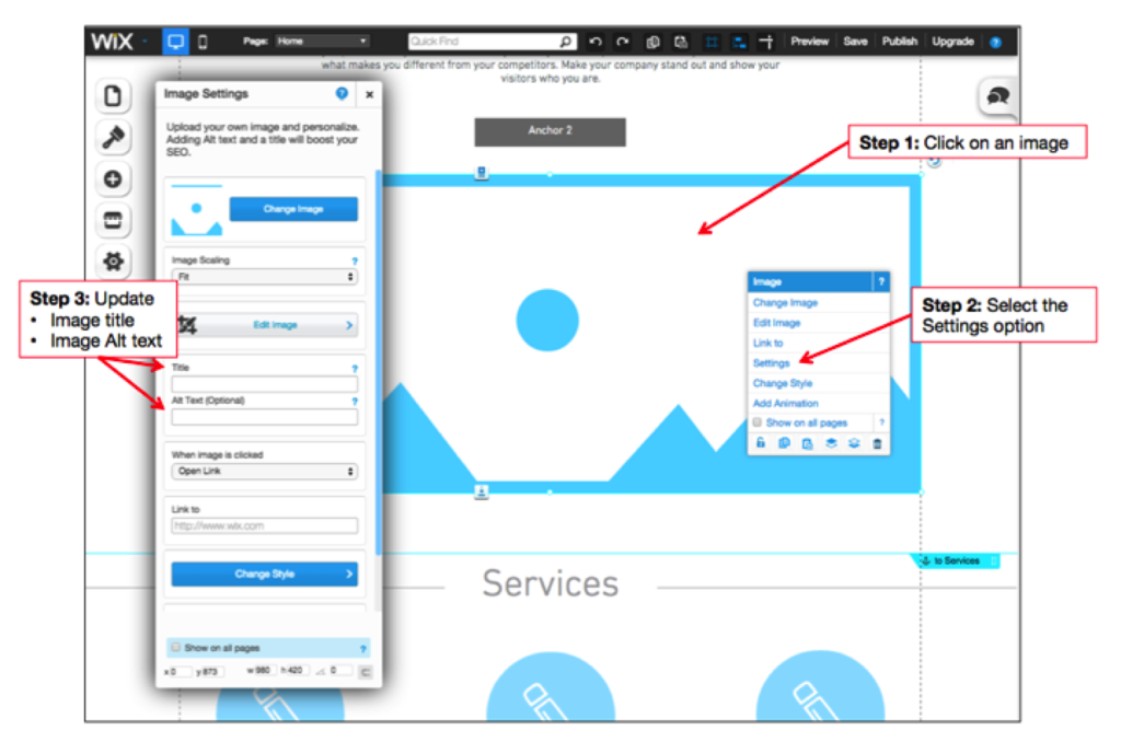 Wix Image Alt Text - Search Influence