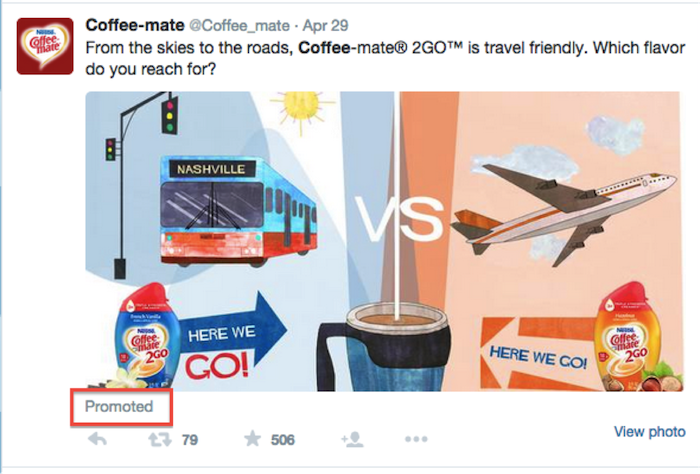 Twitter Advertising Promoted Tweet - Search Influence