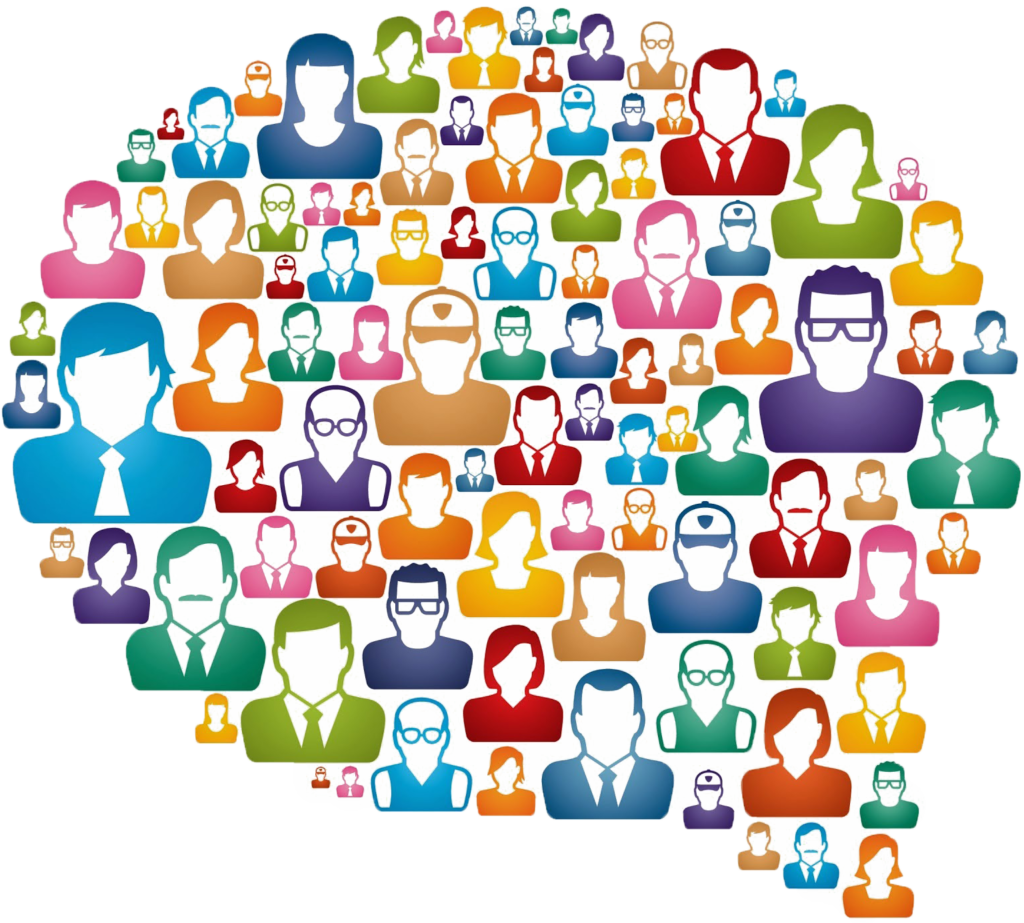 Social interaction vector image