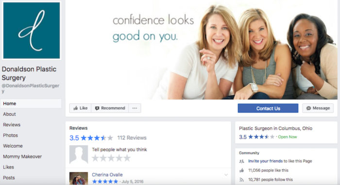 Image Of Facebook Page Likes For Donaldson Plastic Surgery - Search Influence