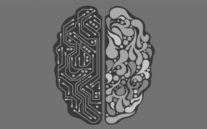 Image Of An Artificial Intelligence Brain Versus A Human's - Search Influence