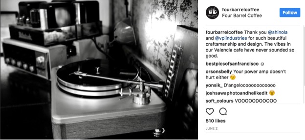 FourBarrelCoffee Instagram screenshot