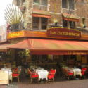 Entrance to a restaurant in France