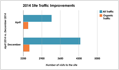 Dermatology Case Study - 2014 Site Traffic Improvements - Search Influence