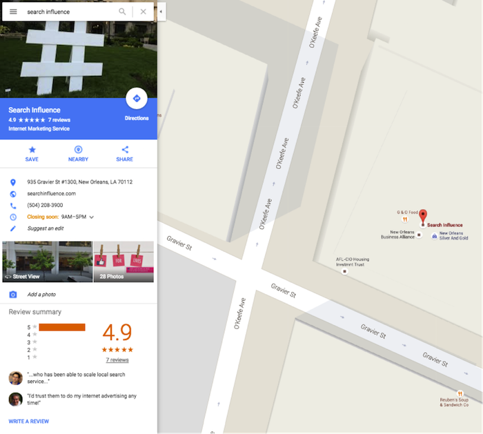 Search Influence Google Maps Location Image