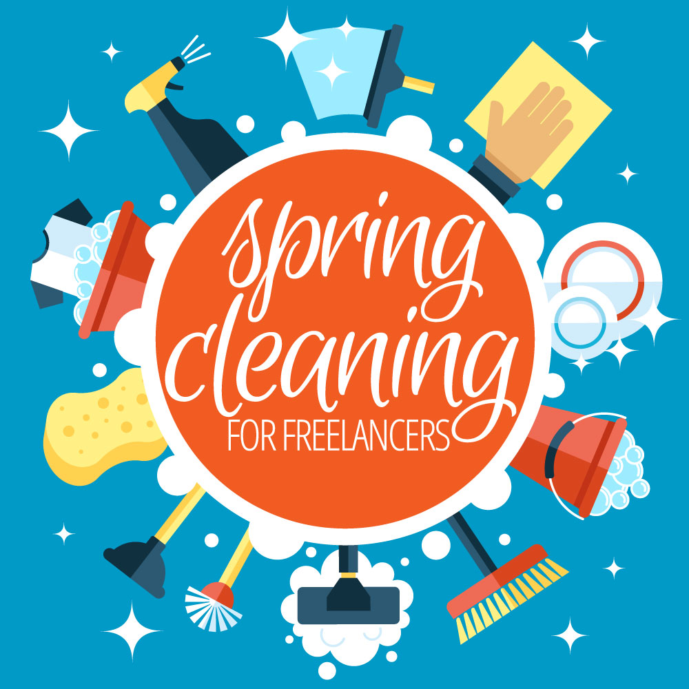 Image Of Spring Cleaning For Freelancers With Cleaning Tools - Search Influence 