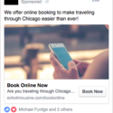 Example Ad Using The ‘Book Now’ Call To Action Button - Search Influence