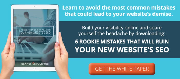 Image Of 6 Rookie Mistakes White Page Graphic For Search Influence - Search Influence
