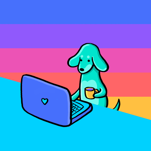 Curious dog using the internet - Search Influence