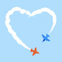 Two planes making a heart shape in the sky - Search Influence