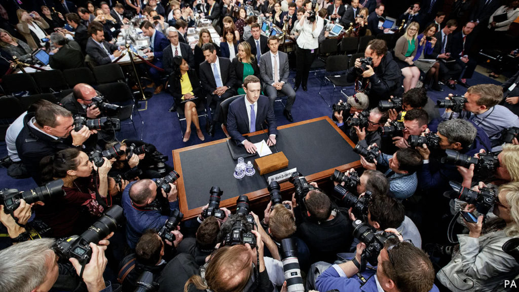 Mark Zuckerberg sitting before Congress - Search Influence