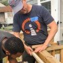 Alula Amare and Search Influence CEO Will Scott working a ramp at Rebuilding Together New Orleans