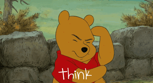Winnie The Pooh trying to think