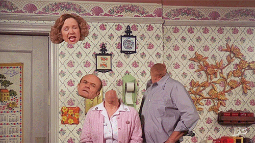 Floating heads gif from That 70s Show