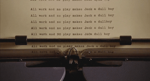 Typewriter scrolling from the movie The Shining