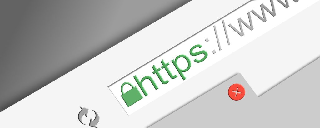 Graphic of SSL certificate being displayed in browser's URL field