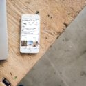 Phone with Instagram app open on top of desk