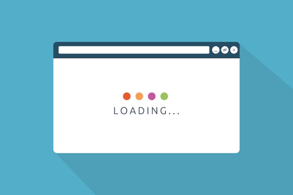 Graphic of loading web browser