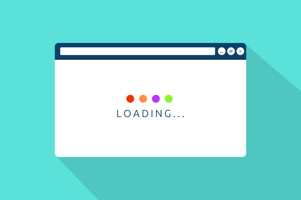 Graphic of loading web browser