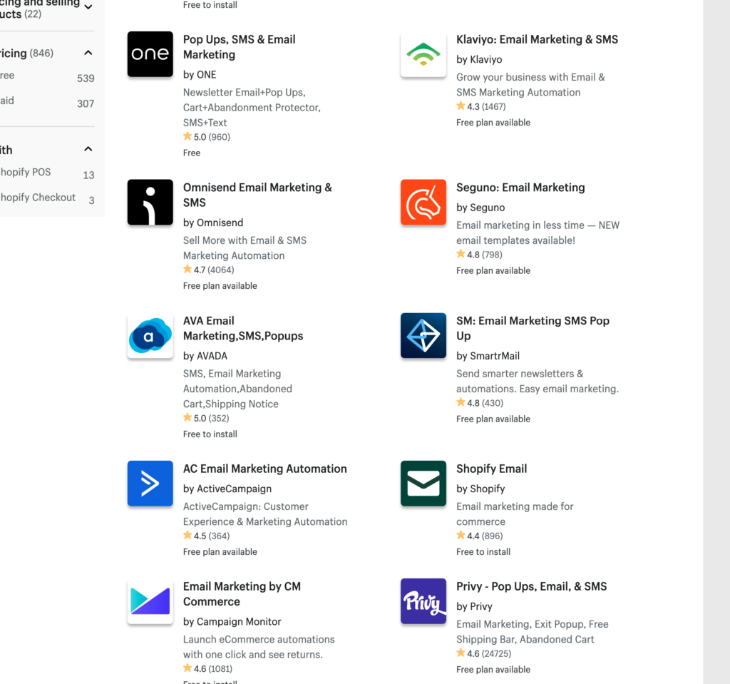 Free to install Shopify apps