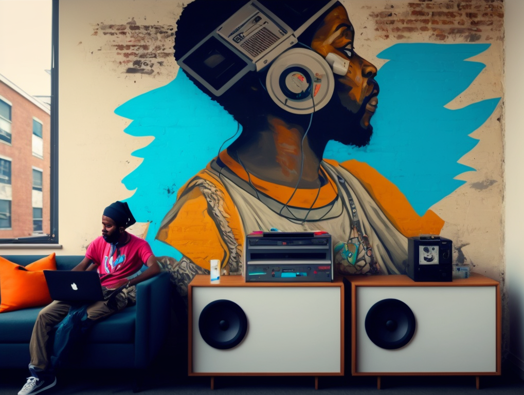 AI Generated Image of New Orleans SEO Agency imagined in Hip Hop Street Art Style