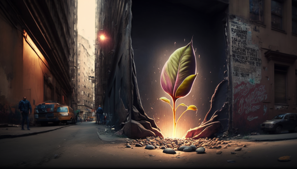 Organic Marketing for Higher Education imagined by Midjourney