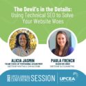 Higher Education Technical SEO /Announcement image Paula French Alicia Jasmin